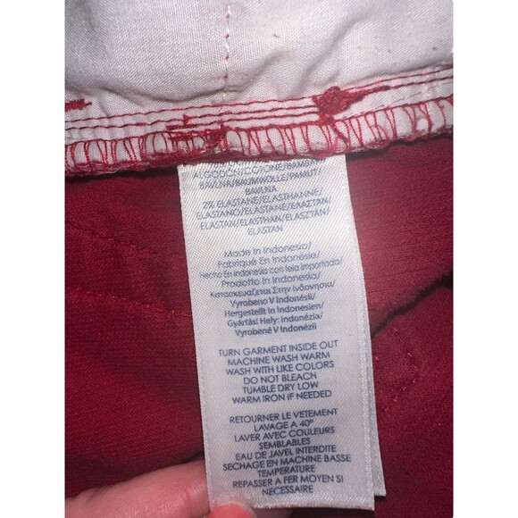 Chaps Womens Corduroy Pants Red Velvet Feel Size 6 Preppy Y2K Style Fall - Picture 10 of 14